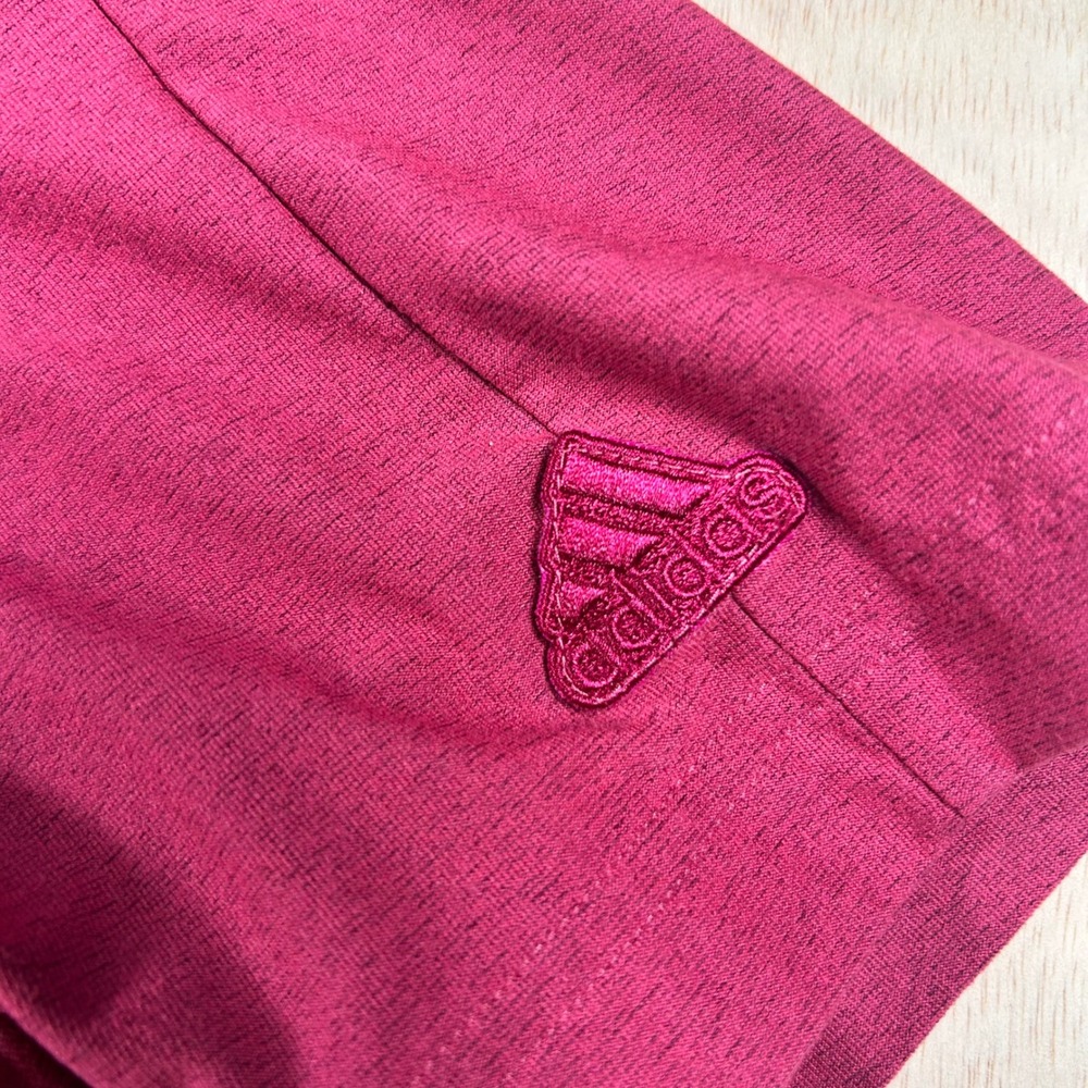 Adidas Mens Primegreen Golf Polo Shirt Pink Heathered Short Sleeve 2XL - Picture 2 of 8